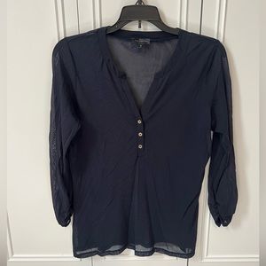 Sheer Navy blue blouse